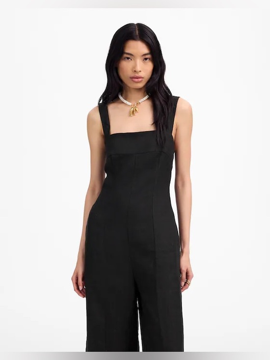 Madewell Pants - 100% Linen Squareneck Wide-Leg Jumpsuit